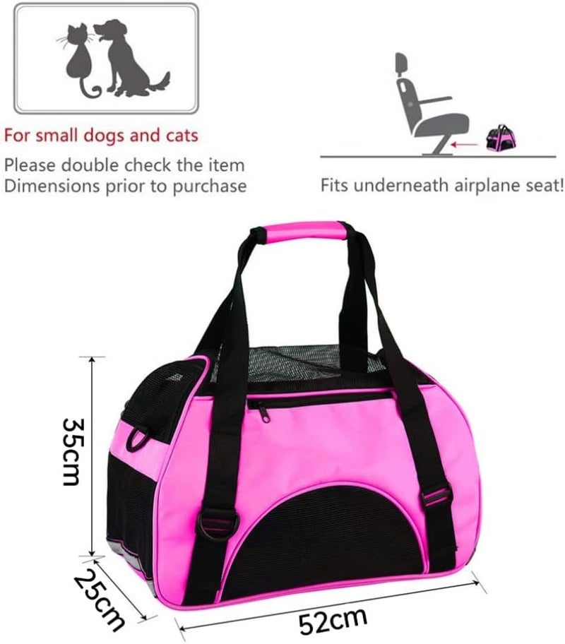 woobles Pet Travel Carrier, Cat Carrier, Soft-Sided Pet Travel Carrier for Cats Dogs Puppy Comfort Portable Folding Pet Bag Airline Approved, Cat Carrier - Image 5